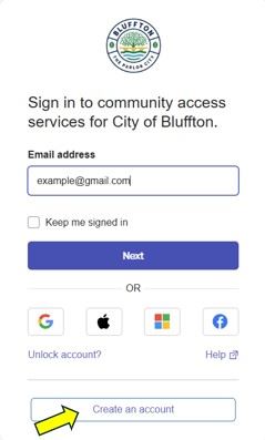 Create online utility account